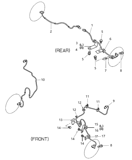 1999 Chrysler Sebring Coupe Sensor With ABS Diagram