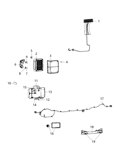 2015 Jeep Wrangler Lamp Tail Stop Turn Diagram for 55077891AF
