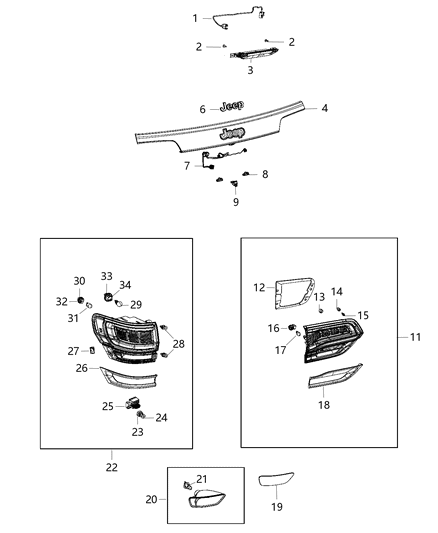 2016 Jeep Grand Cherokee Lamp Backup Diagram for 68289998AB