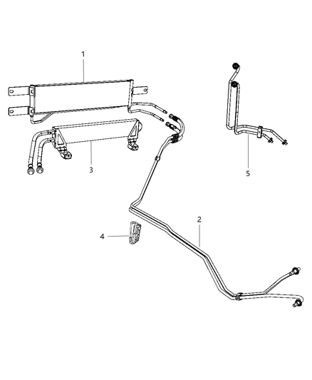 2010 Dodge Ram 2500 Transmission Oil Cooler & Lines Diagram 1 - Thumbnail