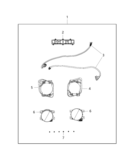 2017 Ram ProMaster 1500 Light Kit Fog Diagram for 82214048