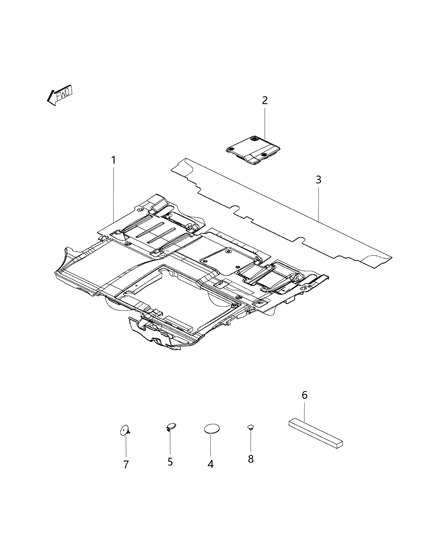2017 Ram ProMaster 2500 Carpet - Complete Diagram