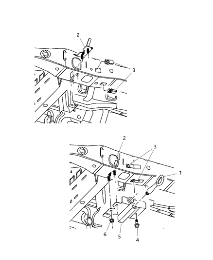 2007 Dodge Nitro Hook Tow Diagram for 52109830AA