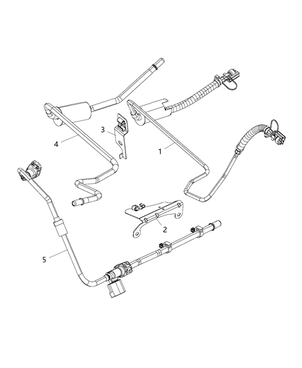 2019 Ram 1500 Classic Fuel Lines, Front Diagram 1 - Thumbnail
