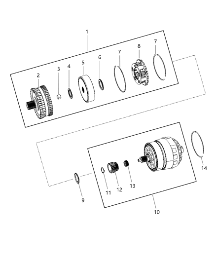 2008 Chrysler Pacifica Gear Train - Underdrive Compounder Diagram 3 - Thumbnail