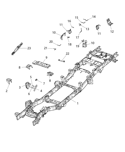 2014 Ram 3500 Pickup Frame, Complete Diagram 2 - Thumbnail