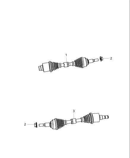 2009 Dodge Journey Shafts , Front Axle Diagram 1 - Thumbnail