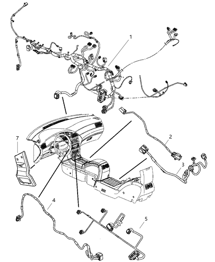 2006 Chrysler Pacifica Wiring Console Diagram for 4868979AA