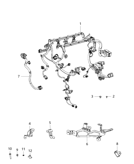 2020 Jeep Compass Bracket Wiring Diagram for 68306219AA