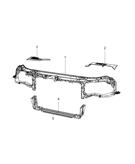 2009 Dodge Charger Radiator Support Diagram