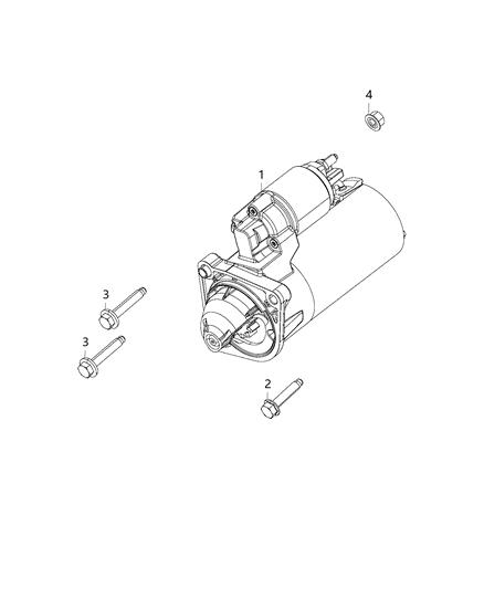 2020 Jeep Wrangler Starter & Related Parts Diagram 1 - Thumbnail