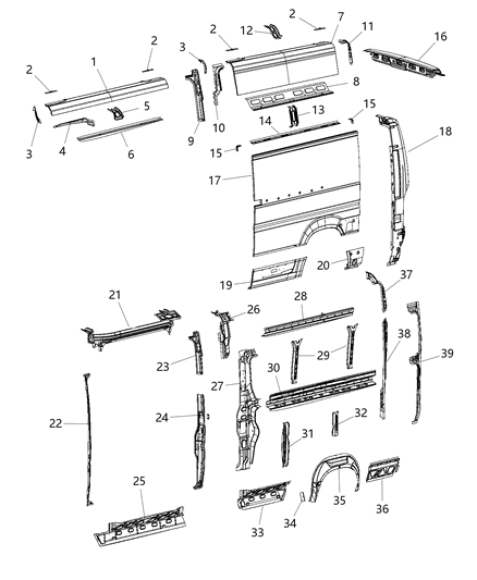 2021 Ram ProMaster 2500 Complete Aperture Panel Diagram 4 - Thumbnail