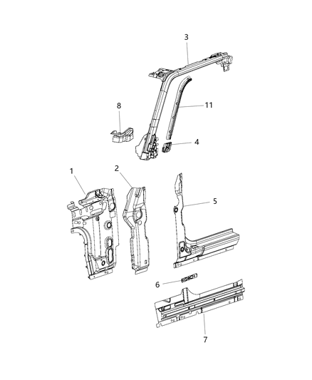 2020 Jeep Wrangler Front Aperture Panel Diagram 1 - Thumbnail