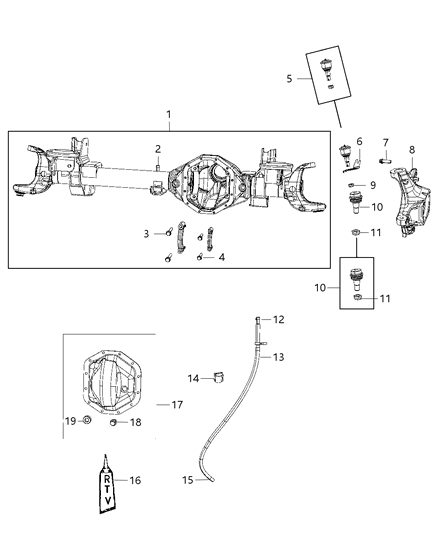 2013 Ram 5500 Housing And Vent of Front Axle; Differential And Drive Line Diagram
