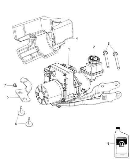 2013 Dodge Charger Power Steering Pump & Reservoir Diagram 1 - Thumbnail