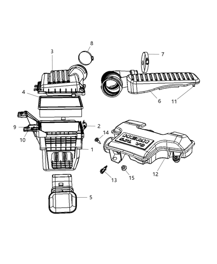 2008 Dodge Durango Clamp Hose Diagram for 53032512AA