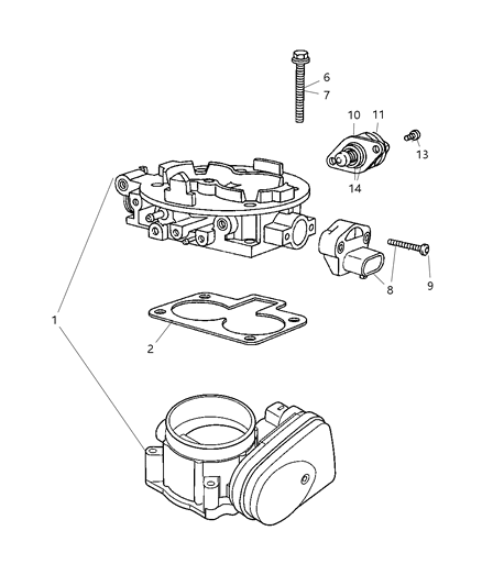2006 Dodge Ram 1500 Gasket Diagram for 5037191AC