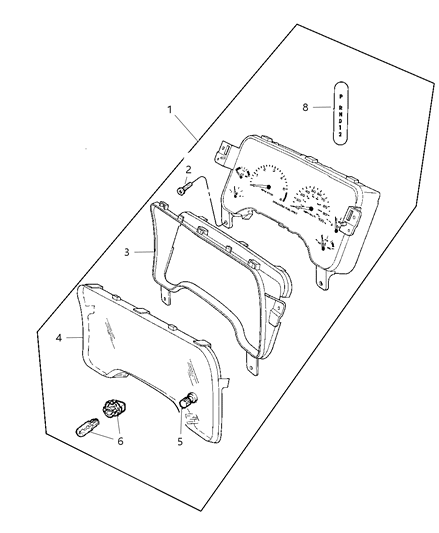 1997 Dodge Dakota Indicator Diagram for 56021789