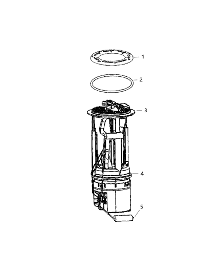 2007 Jeep Liberty Module Package Fuel Tank Diagram for 5140832AB