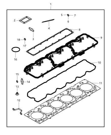 2007 Dodge Ram 3500 Pickup Gasket Packages - Engine Diagram 3 - Thumbnail