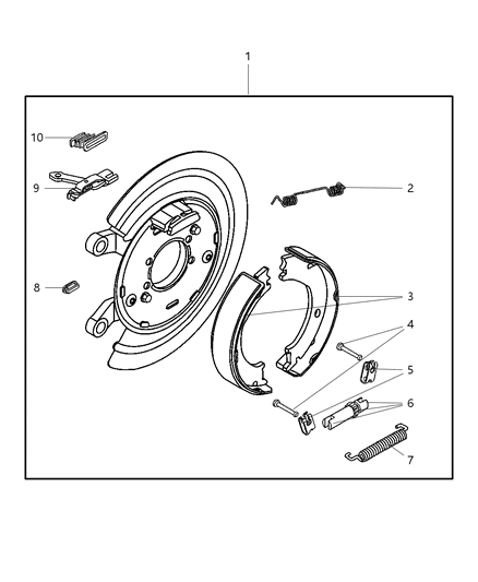 2002 Dodge Ram 3500 Regular Cab Rear Disc Parking Brake Assembly Diagram
