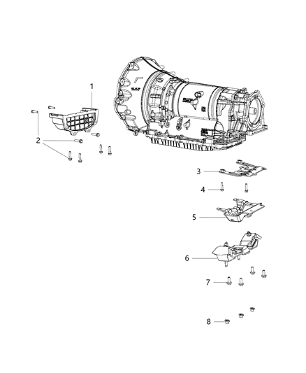 2019 Ram 1500 New Style Transmission Support Diagram 6 - Thumbnail