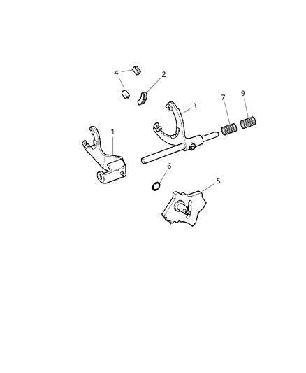 2003 Dodge Durango Fork & Rail Diagram 2 - Thumbnail