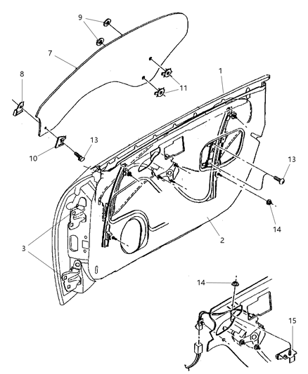 2001 Chrysler Prowler Check Strap Diagram for 4815094AC