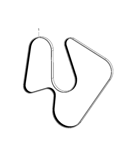 2008 Chrysler Aspen Belts, Serpentine & V-Belts Diagram 1 - Thumbnail