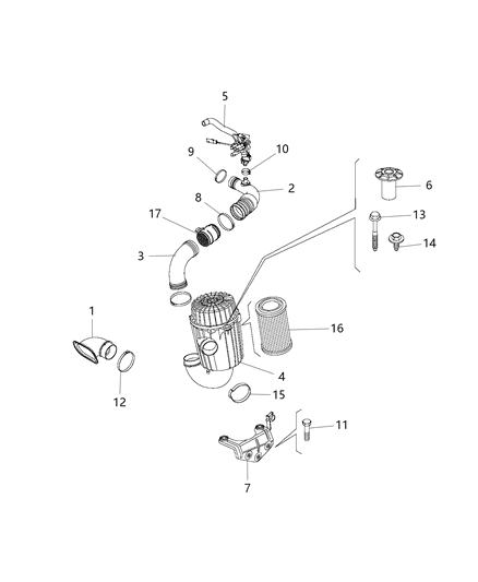 2020 Ram ProMaster 2500 Air Cleaner Diagram 1 - Thumbnail