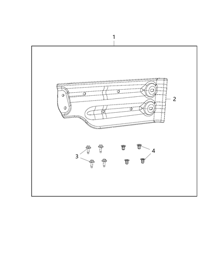 2018 Ram 1500 Skid Plate Power Steering Diagram for 68200064AB
