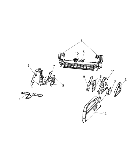 2009 Dodge Nitro Recline Handle, Driver Side Diagram for 1DD61ZJ8AB