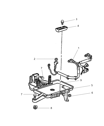 2003 Jeep Grand Cherokee Battery Cable Diagram for 56050276AB
