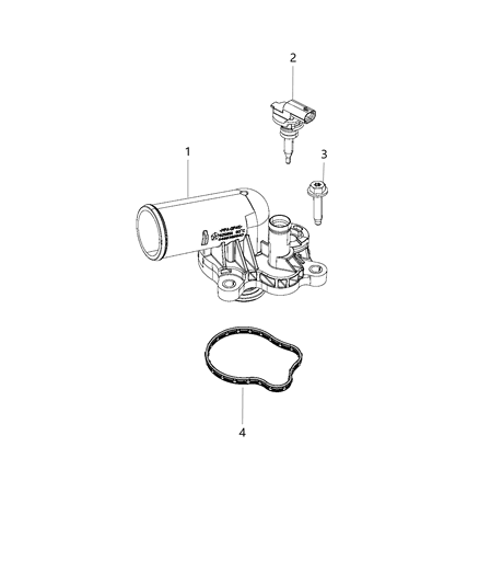 2016 Dodge Durango Sensor Fluid Temperature Diagram for 68217702AA