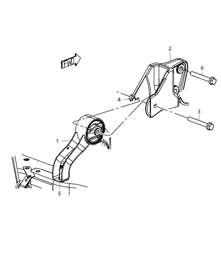 2010 Dodge Caliber Engine Mounting Diagram 16 - Thumbnail