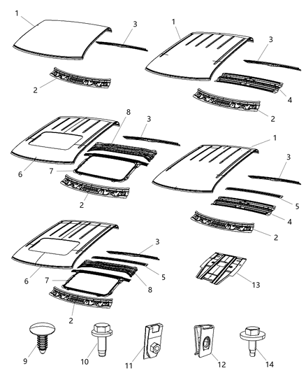 2011 Ram 1500 Mount Bracket, Rear Diagram for 55372218AA