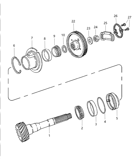 2002 Dodge Caravan Shaft - Transfer Diagram 1 - Thumbnail