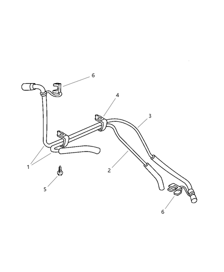 1997 Jeep Wrangler Fuel Lines, Front Diagram 1 - Thumbnail