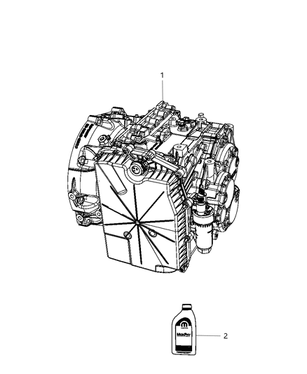 2010 Dodge Journey Transmission / Transaxle Assembly of Automatic Transmission Diagram 3 - Thumbnail