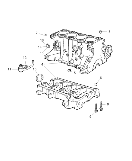 2004 Dodge Neon Engine Long Block Diagram for R8224130AA