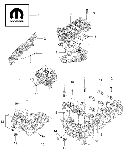 2015 Jeep Wrangler Cylinder Head & Cover Diagram 1 - Thumbnail