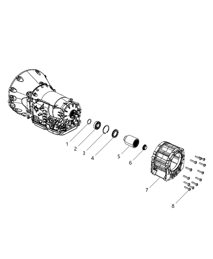 2009 Jeep Grand Cherokee Case , Extension & Adapter Diagram 7 - Thumbnail