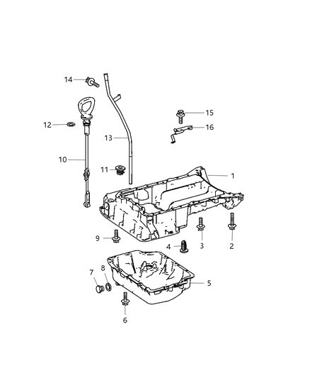 2008 Dodge Sprinter 2500 Indicator Engine Oil Level Diagram for 68006137AA