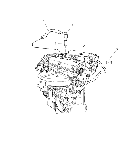 1997 Dodge Avenger Crankcase Ventilation Diagram 2 - Thumbnail