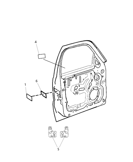 2020 Jeep Gladiator Child Lock Label Diagram for 68235718AA