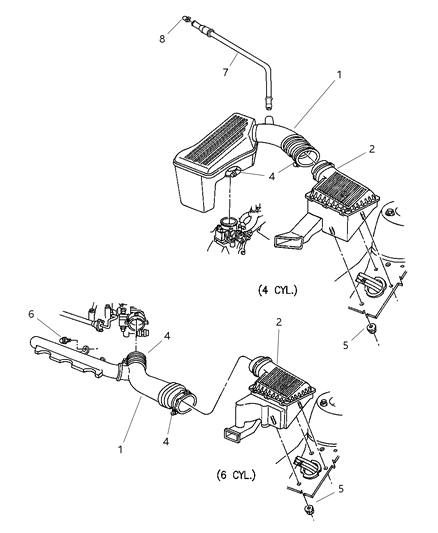 2000 Chrysler Sebring Convertible Air Cleaner Diagram