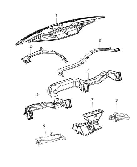 2015 Ram 3500 Pickup Ducts Front Diagram