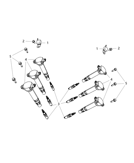 2012 Dodge Charger Spark Plugs & Ignition Coil Diagram 1 - Thumbnail