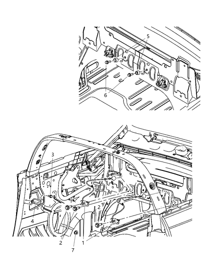 2007 Chrysler PT Cruiser Striker Diagram for 4645978AB