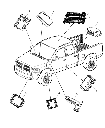 2007 Dodge Ram 3500 Cab Chassis Modules Diagram